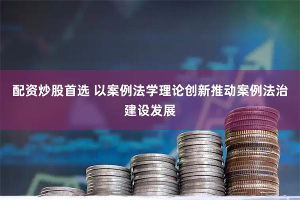 配资炒股首选 以案例法学理论创新推动案例法治建设发展